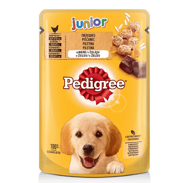 Pedigree Junior пауч пилешко и ориз 100гр.