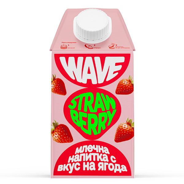 Млечна напитка Фибела Wave ягода 500мл.