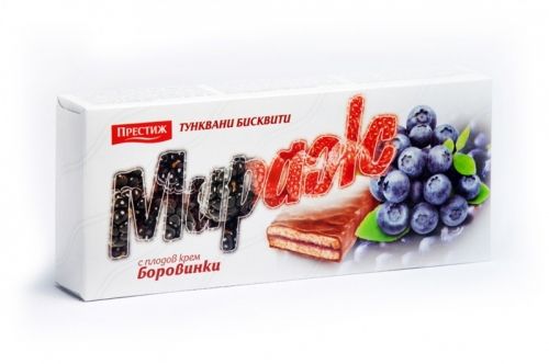 Бисквити Мираж боровинка Престиж 200гр.