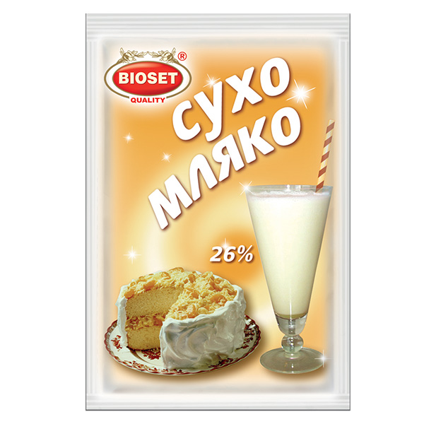Сухо мляко Биосет 26% 50гр.
