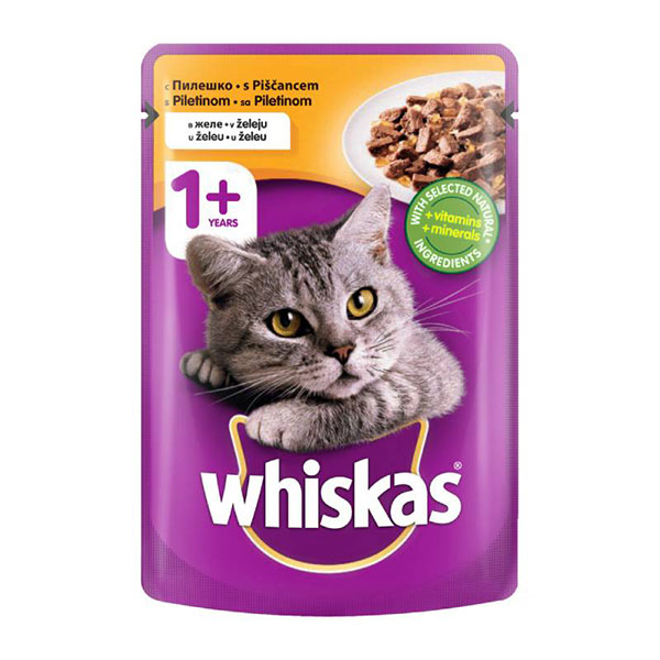 Whiskas с пилешко месо в желе 100гр.