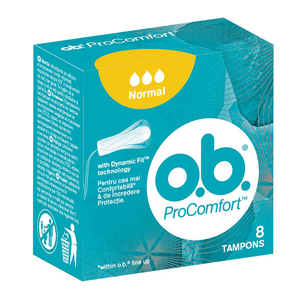 Дамски тампони O.B. нормал 8бр.