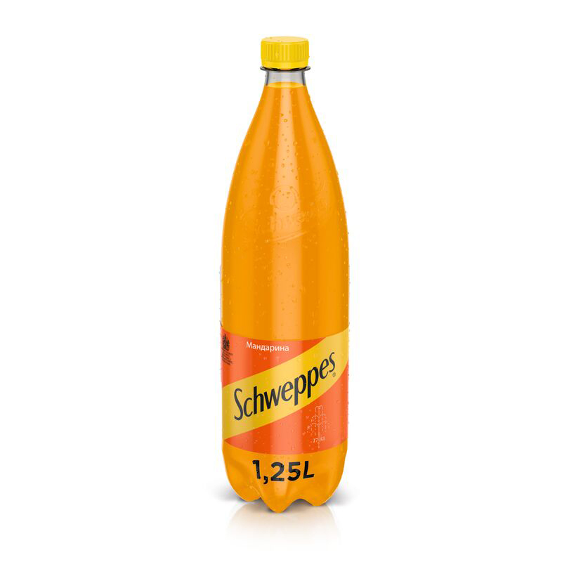 Газирана напитка Schweppes мандарина 1,25л.