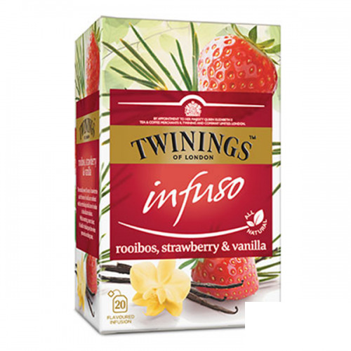 Чай Twinings Rooibos, Strawberry & Vanilla 20бр./40гр - Twinings