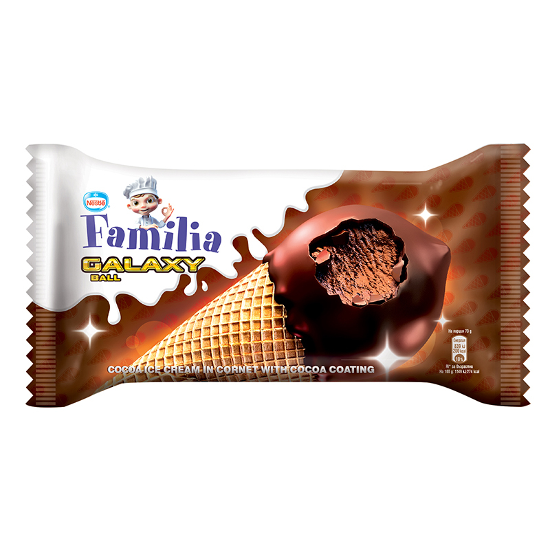 Сладолед Nestle GALAXY какао 73гр. - Familia (сладолед)