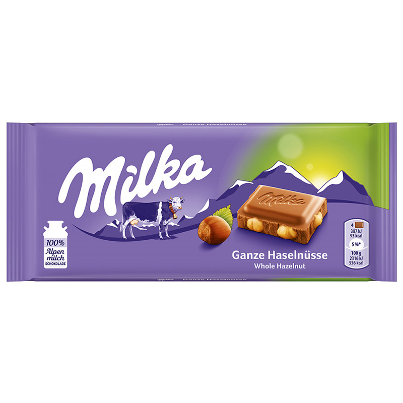 Шоколад Milka цял лешник 95гр. - Milka