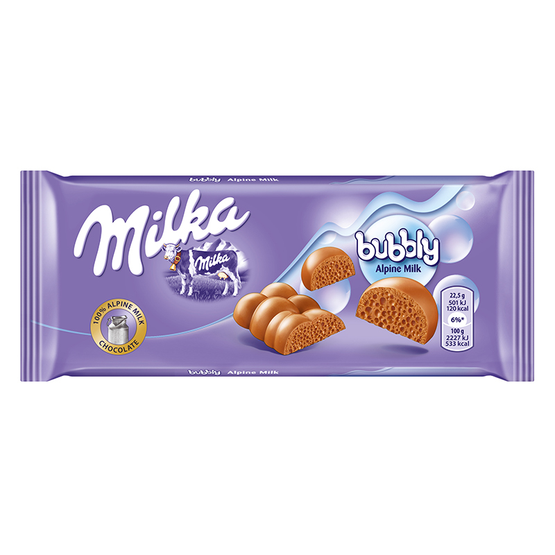 Шоколад Milka Bubbly млечен 90гр. - Milka