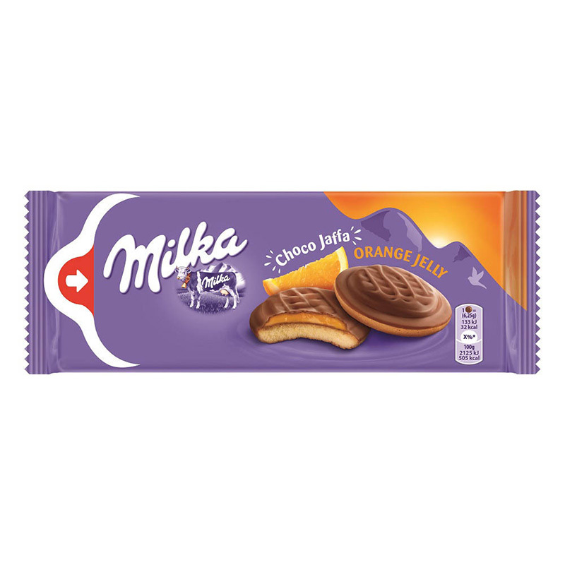 Бисквити Milka choco jaffa портокал 147гр.