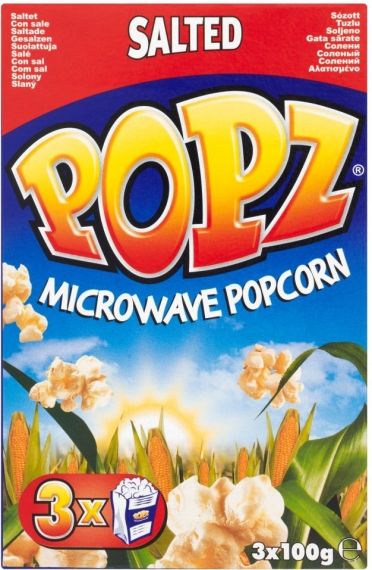 Пуканки за микровълнова с масло Popz 3x90гр.