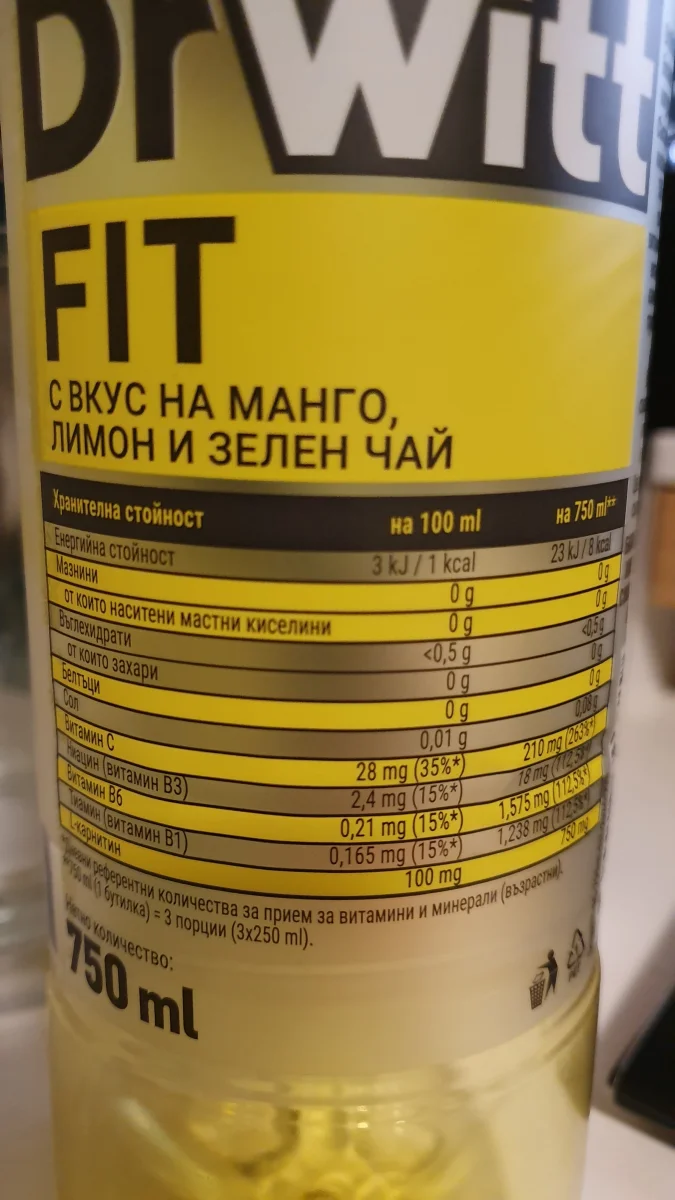 Vitamin Water Fit - Dr Witt