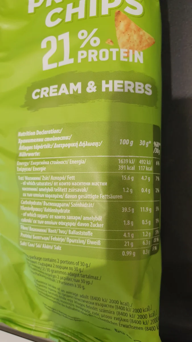 PROTEIN CHIPS CREAM & HERBS - riceUP