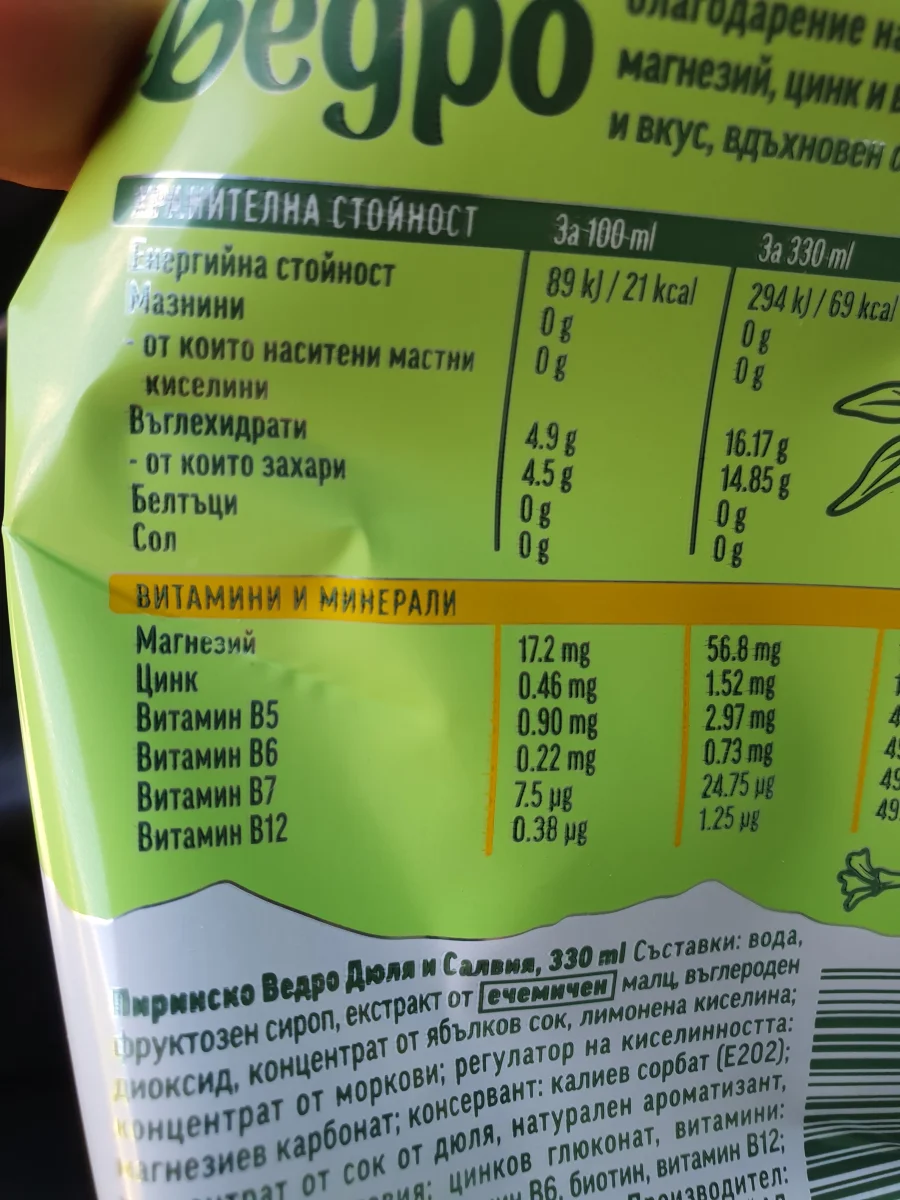 Пиринско Ведро безалкохолна напитка