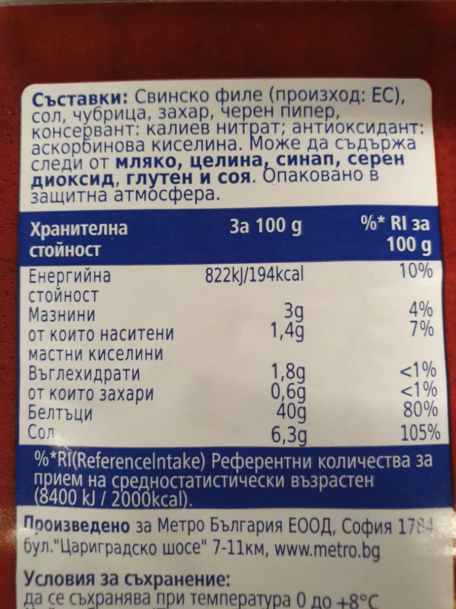 Филе елена - Metro Chef