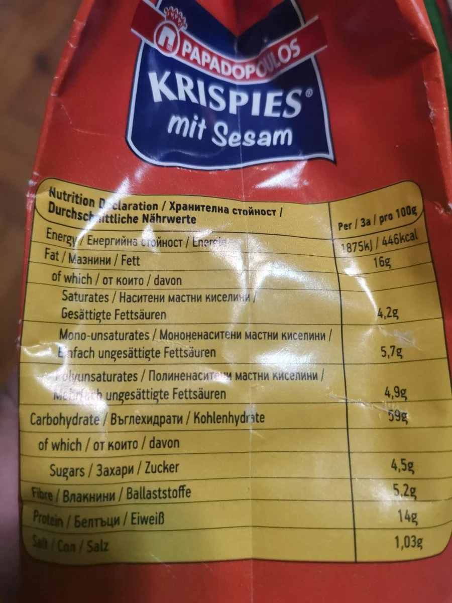 Криспис със сусам - Papadopoulos