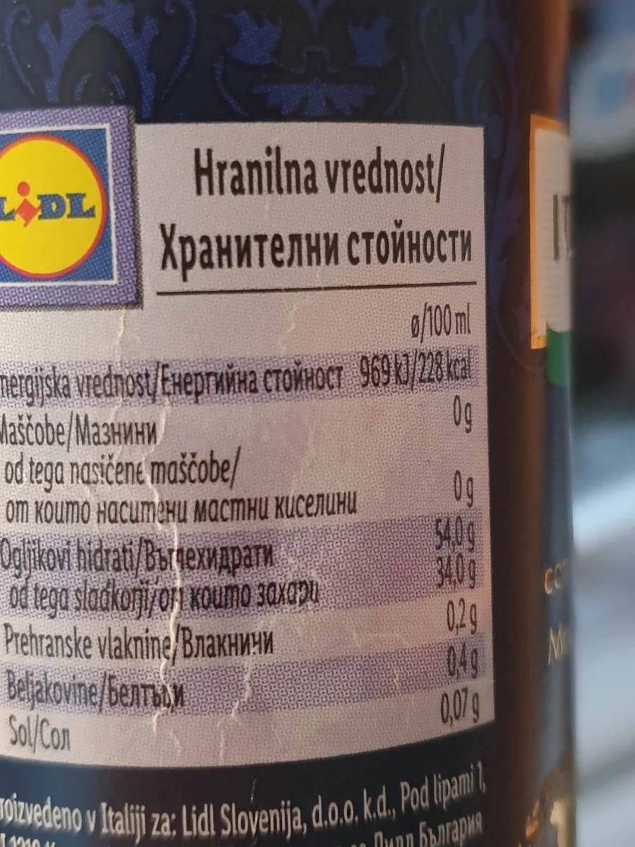 Крема Балсамико Класик / Crema Balsamico Classic - Italiamo, Lidl