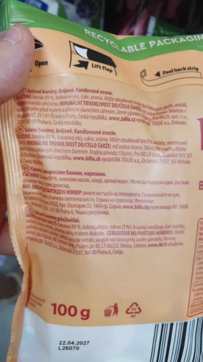 Banana Chips Candied - Nice