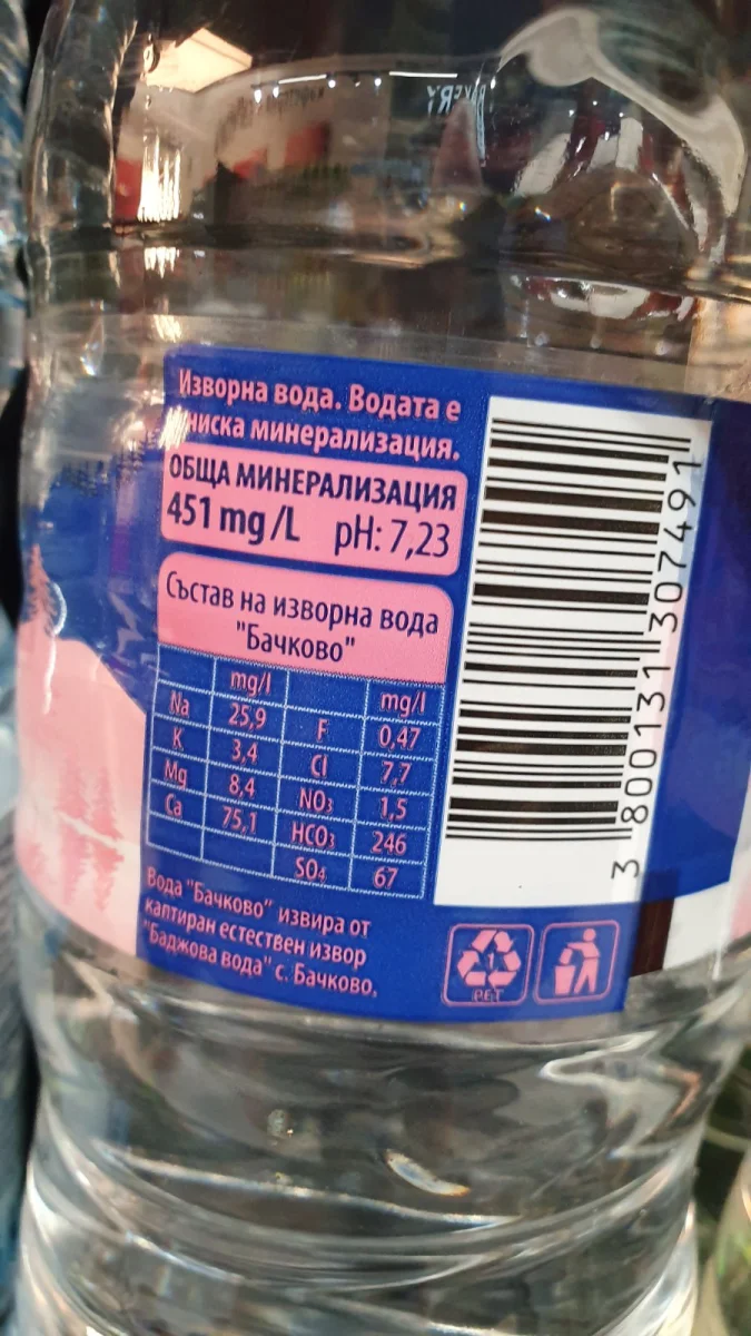 Изворна вода Бачково - Ф вкус