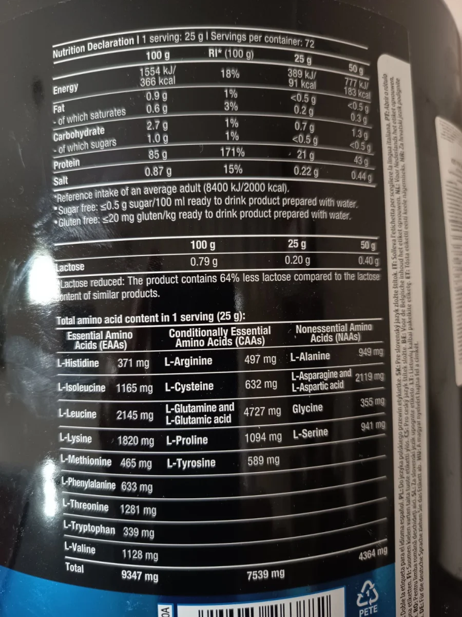 Суроватъчен протеин Iso Whey Zero, ананас и манго - BioTech USA