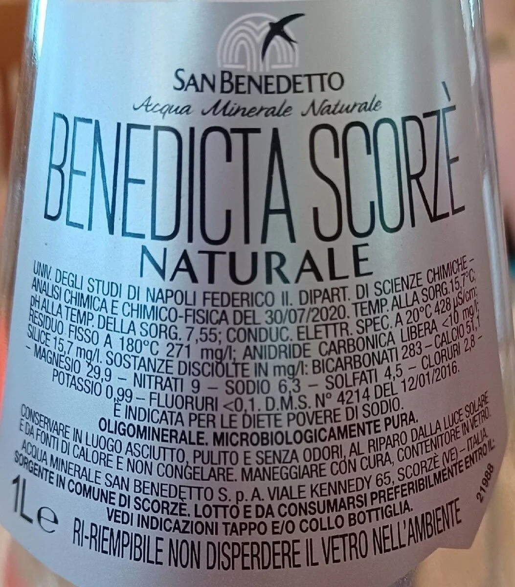Минерална вода San Benedetto Prestige Naturale, стъкло 1л - San Benedetto
