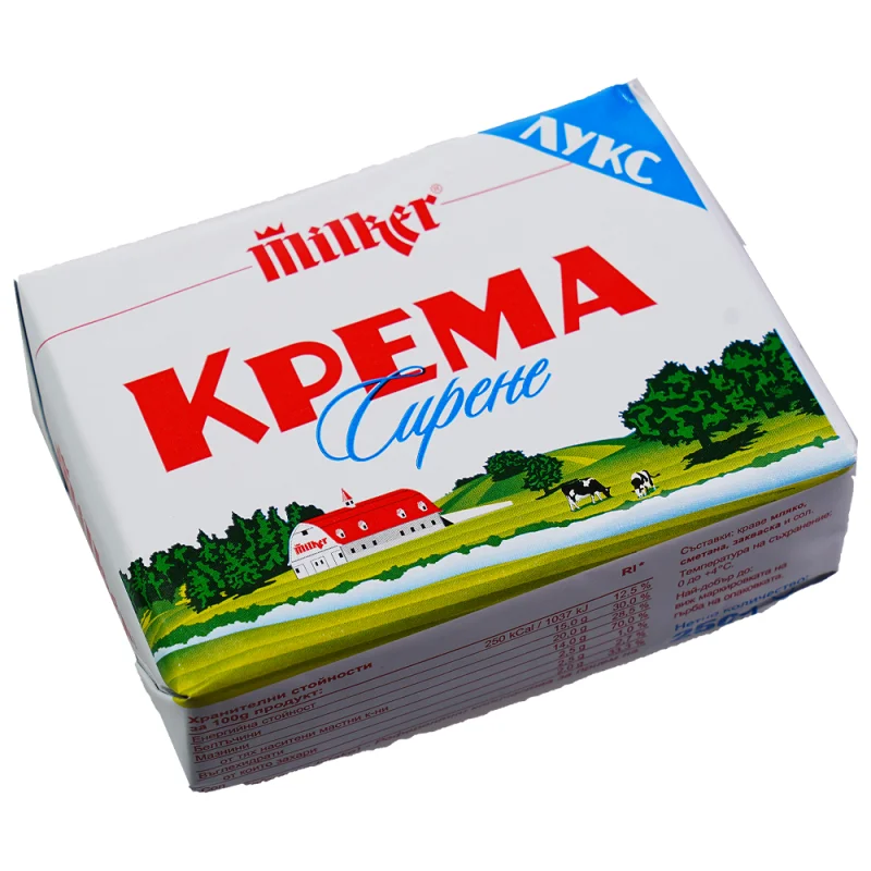 MILKER Крема сирене лукс за мазане 250г - MILKER