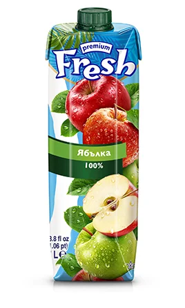 Fresh Натурален сок ябълка 100 % 3 бр 1 л - Fresh