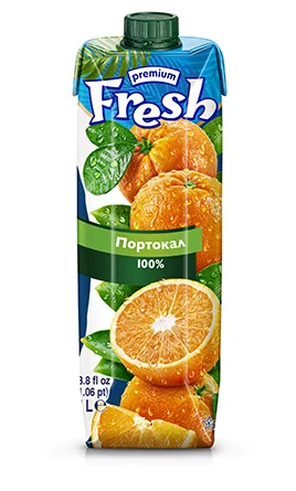 Fresh Натурален сок портокал 100 % 3 бр 1 л - Fresh