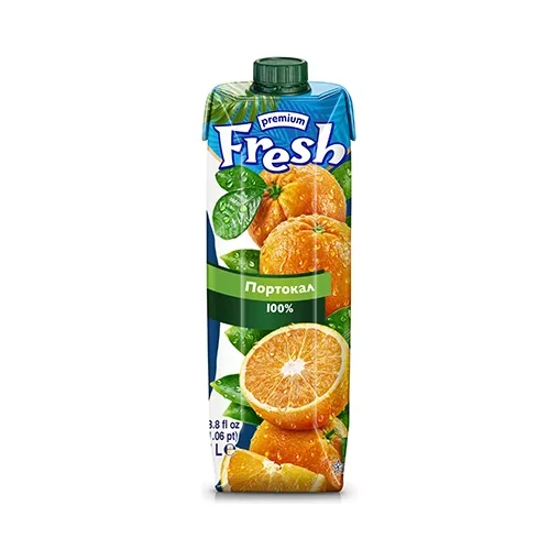 Fresh Натурален сок портокал 100 % 3 бр 1 л - Fresh