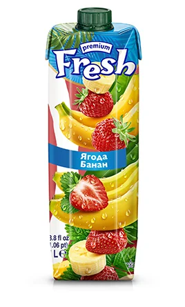 Fresh PREMIUM Сок ягода и банан 25 % 3 бр 1 л - FRESH