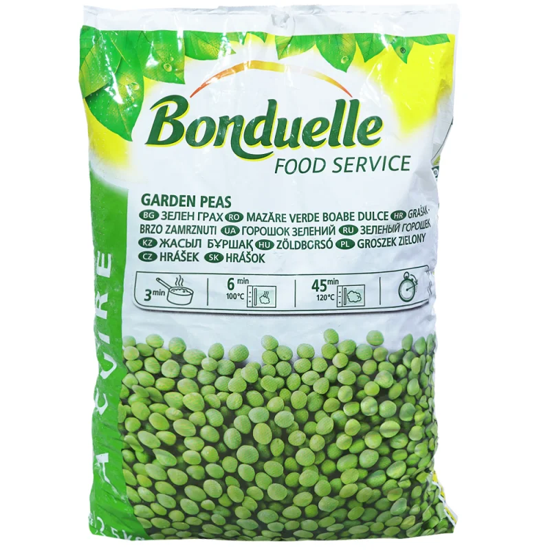Bonduelle FOOD SERVICE Грах фин замразен 2,5кг - Bonduelle FOOD SERVICE