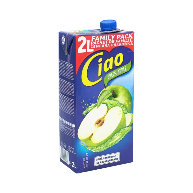 Ciao Плодова напитка със зелена ябълка 2 бр x 2 л - Ciao
