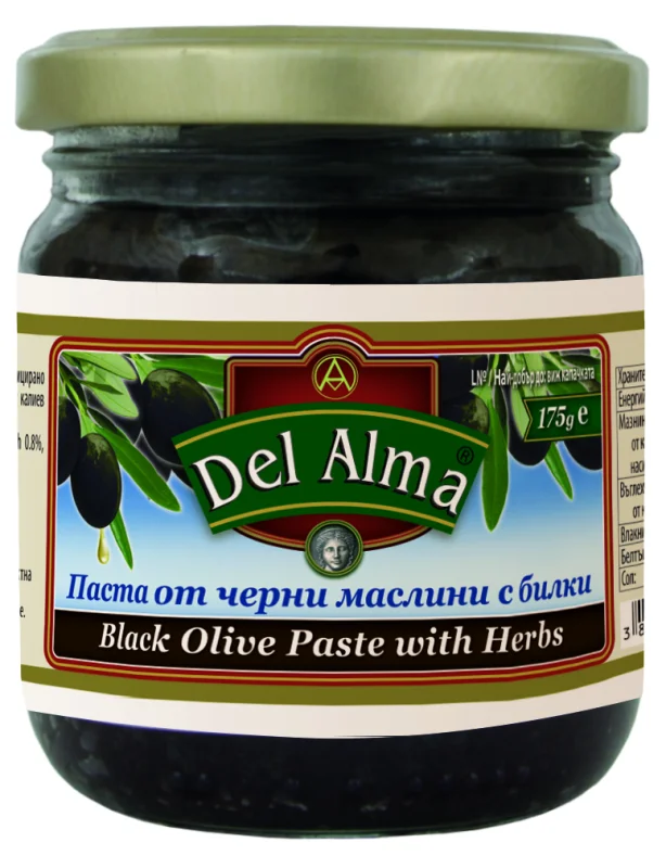 Del Alma Паста от черни маслини с билки  175 гр