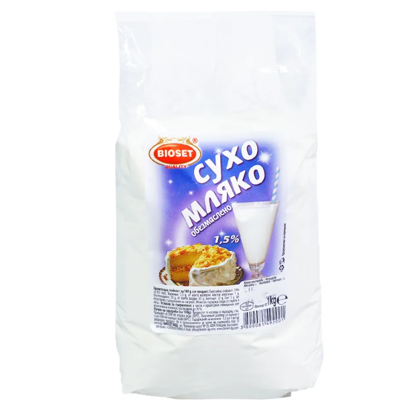 BIOSET Сухо Мляко 1.5% 1кг - БИОСЕТ