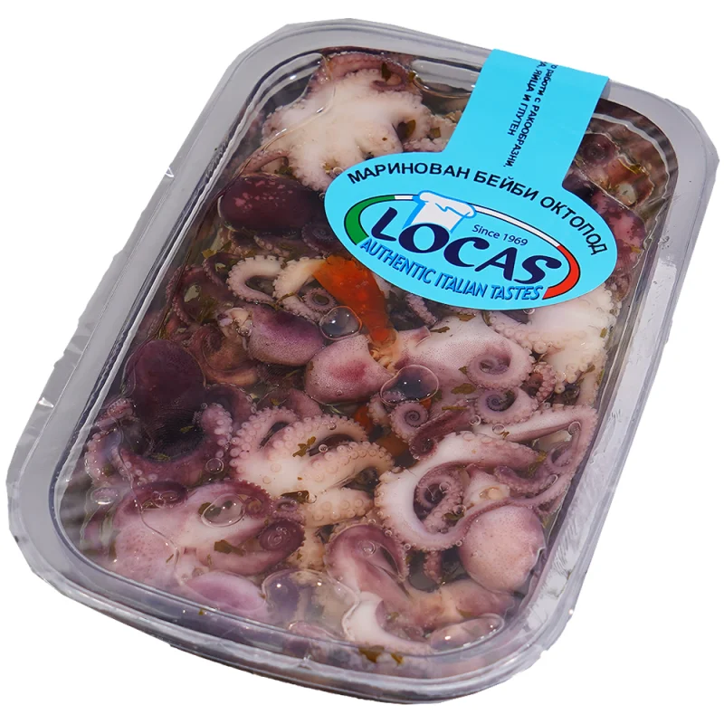 LOCAS Мариновани бейби октопод 200г - LOCAS