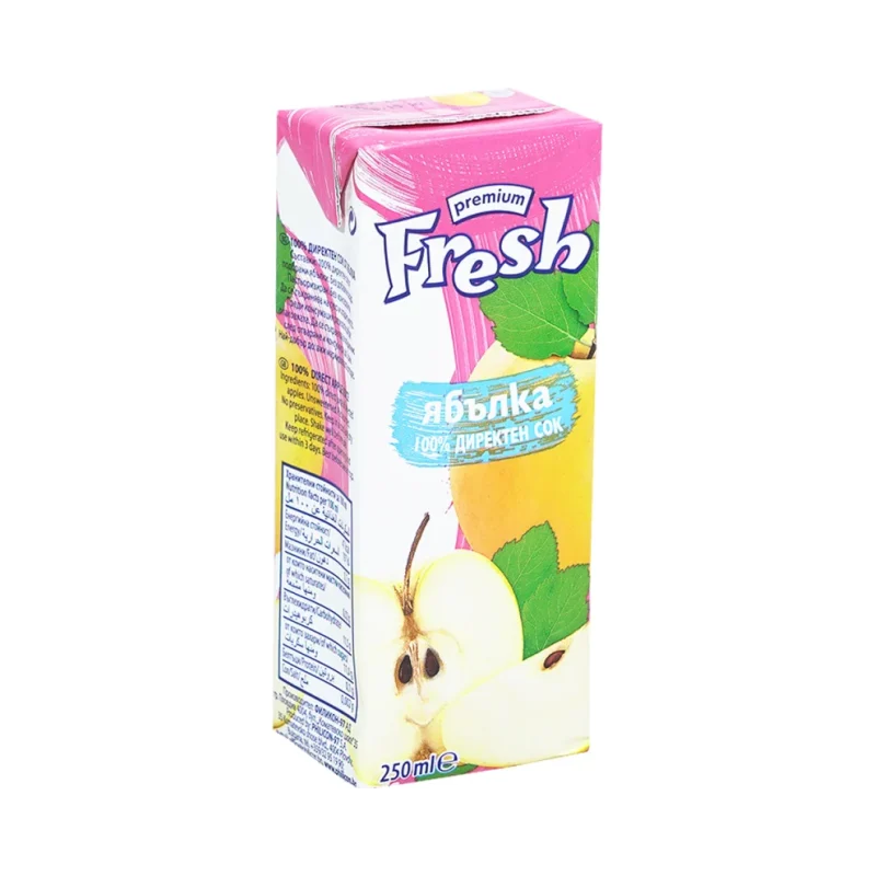 Fresh Сок ябълка 100 % 6 бр 250 мл - Fresh