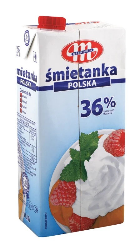 MLEKOVITA Сметана 36% UHT 1л