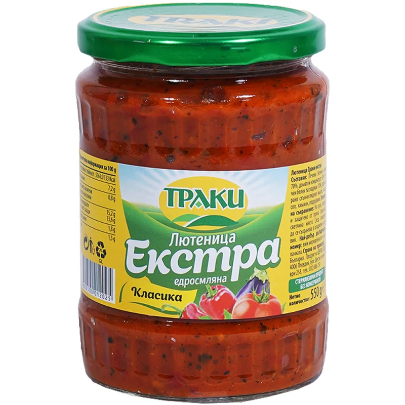 TRAKI Лютеница едросмляна 550г - TRAKI