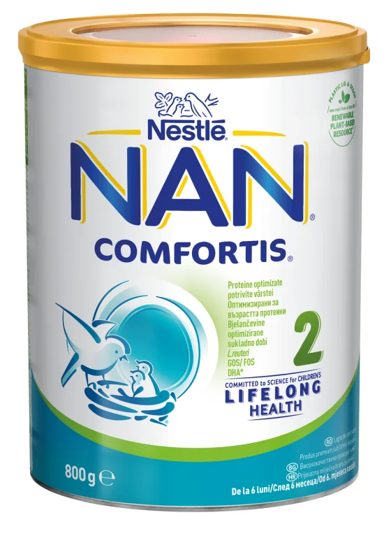 NAN Адаптирано мляко Comfor 2 12м 800г - NAN