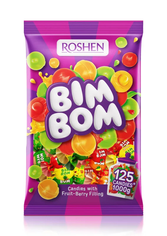ROSHEN Бонбони карамелажни Bim-Bom 1кг