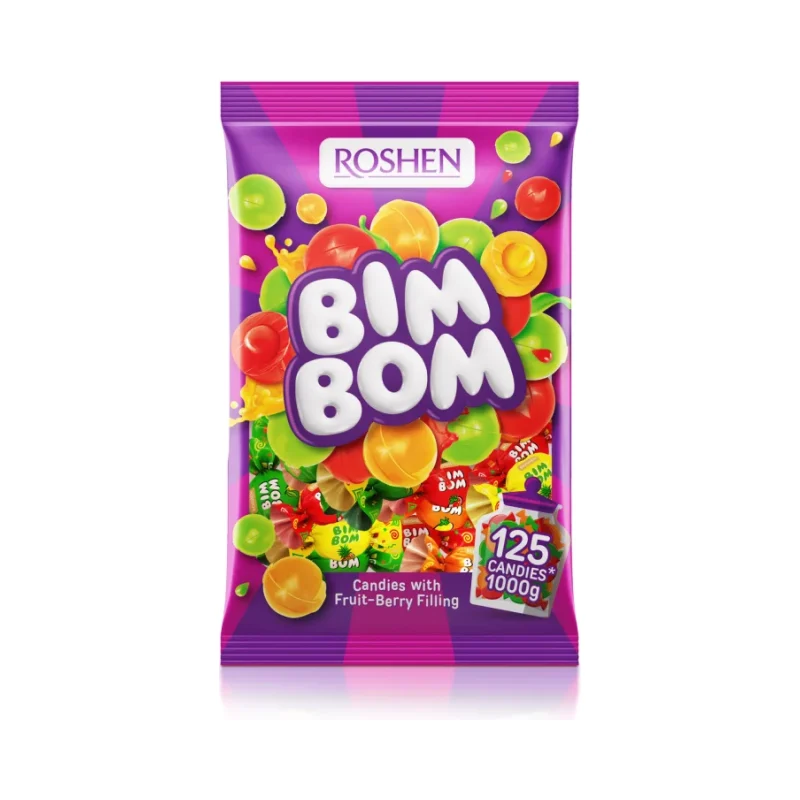 ROSHEN Бонбони карамелажни Bim-Bom 1кг - ROSHEN