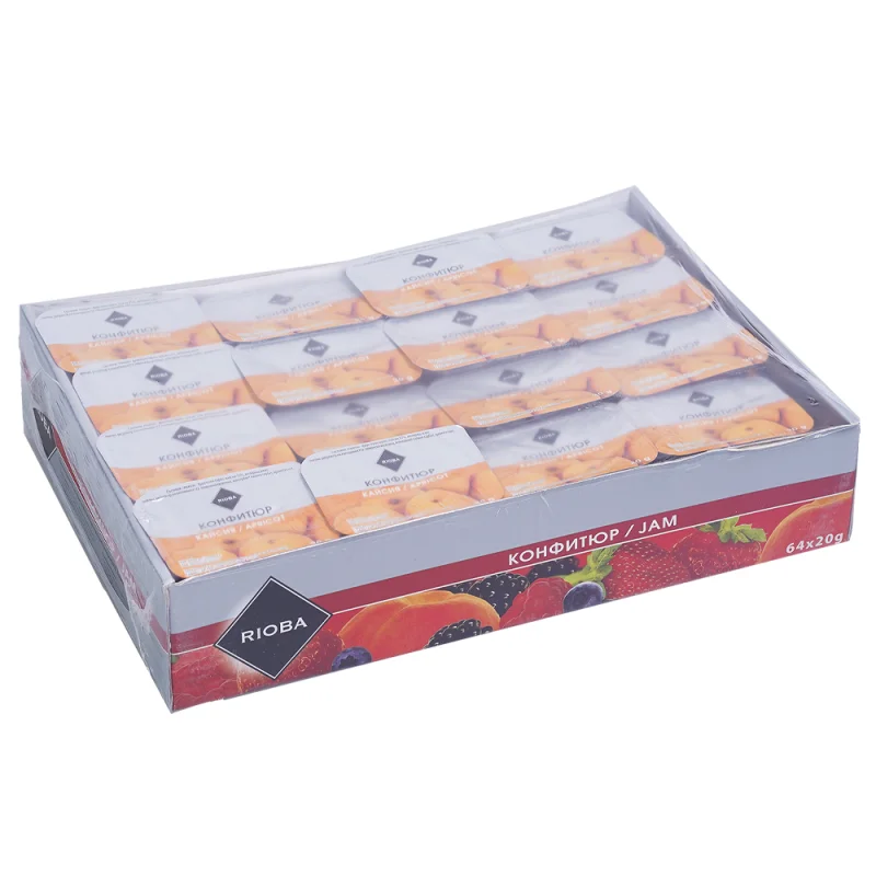 RIOBA Конфитюр кайсия 35% (64 бр х 20 г) 1,280 кг