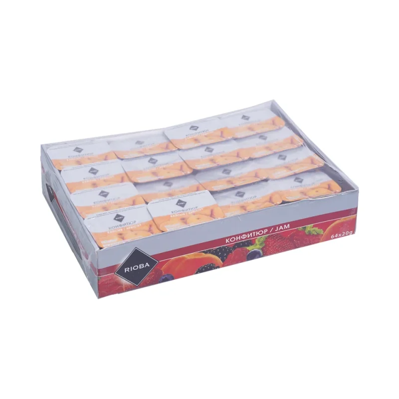 RIOBA Конфитюр кайсия 35% (64 бр х 20 г) 1,280 кг - RIOBA