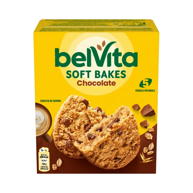 BelVita Бисквити софт шоколадови парченца 250г - Belvita
