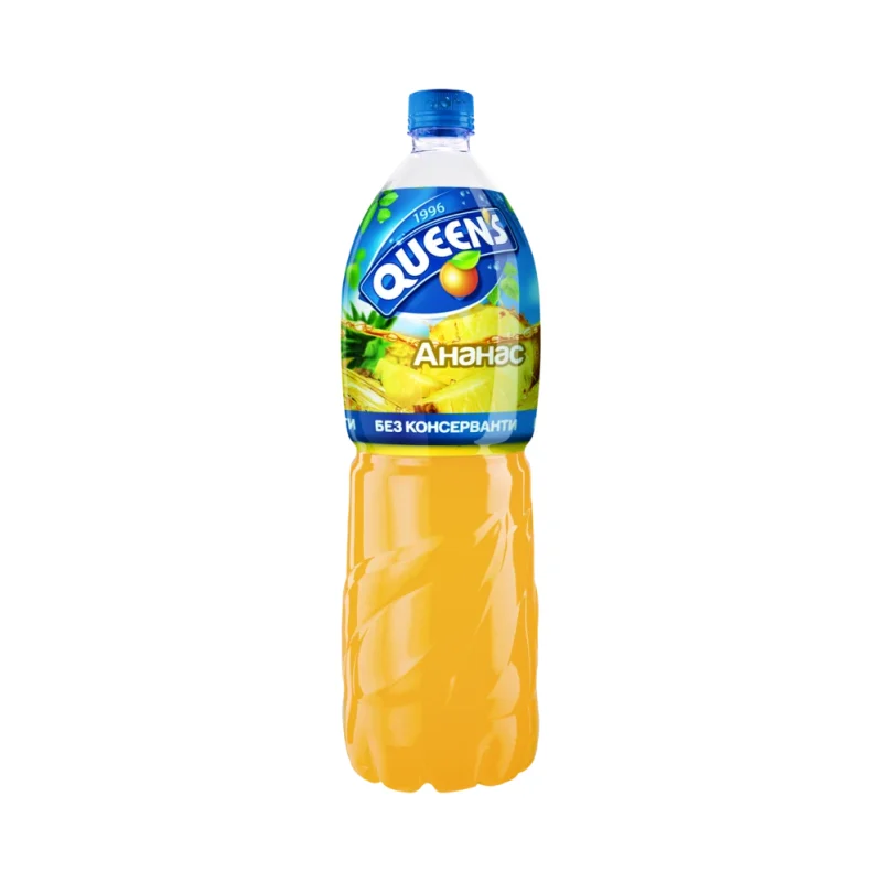 QUEEN'S Плодова напитка с вкус ананас PET 6 бр 2 л - Queen's