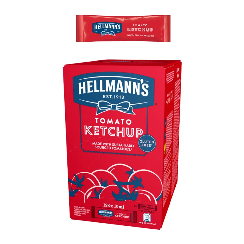 HELLMANN'S Кетчуп (198 бр х 10 мл) 1,98 л - HELLMANN'S