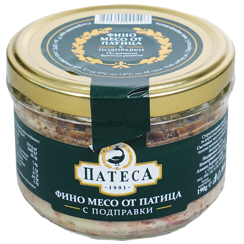ПАТЕСА Фино патешко месо с подправки 190г