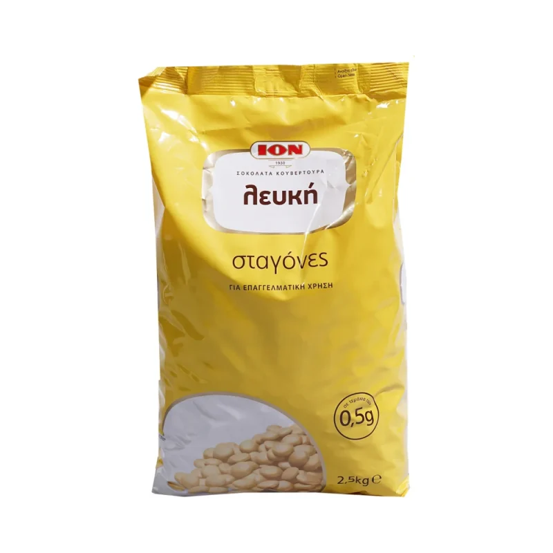ION Кувертюр бял шоколад на капки 2,5кг - ION