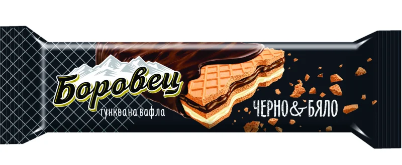 БОРОВЕЦ Вафла черно и бяло 36 x 30 г