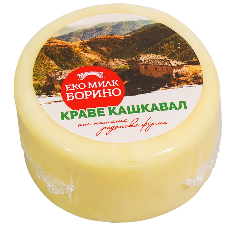 ЕКО МИЛК БОРИНО ОТГЛЕДАНО С ГРИЖА В БЪЛГАРИЯ Кашкавал краве 410г - ЕКО МИЛК БОРИНО