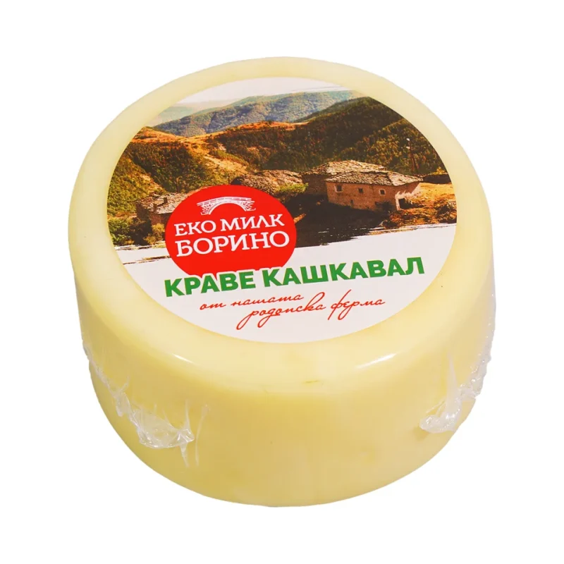 ЕКО МИЛК БОРИНО ОТГЛЕДАНО С ГРИЖА В БЪЛГАРИЯ Кашкавал краве 410г - ЕКО МИЛК БОРИНО