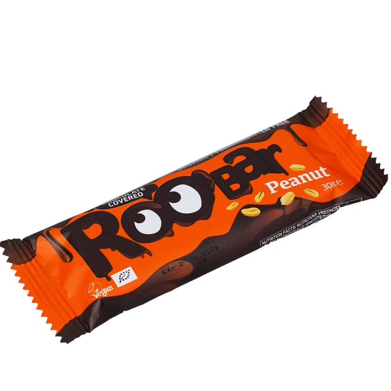 ROOBAR Био суров десерт с фъстък покрит шоколад 30г - ROOBAR